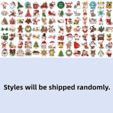 50Pcs Christmas Story Stickers, Waterproof Journal Stickers. Exquisite Holiday Decorations To Create A Warm Festive Atmosphere. Easy To Peel Off Without Residue, Ideal Christmas Decor. [Random Style & Package] - Multicolor - View 9