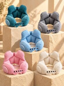 U-Shaped Neck Pillow, Crown Design, Press-To-Inflate, Supports Neck And Relieves Fatigue, Suitable For Car, Airplane Travel, Outdoor Camping And Napping, Camping Essential, Travel Essential - Multiple Styles - View 2