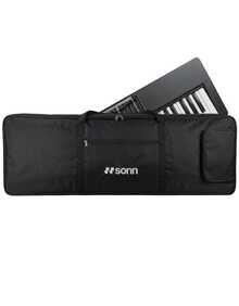 Capa para Teclado 61 Teclas Sonn Sn-30 capa Teclado 5/8 Alças E Bolsos tecido oxford 600 preto bolsa case teclado - Visão 2