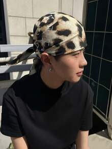 1pc Unisex Quick-Dry Leopard Print Baseball Cap Headscarf Bandana Hat UV Protection Sun Protection Hat Versatile For Hiking, Cycling, Sports, Casual Shopping, Beach, Seaside Vacation, Daily Use - A - View 2