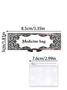 「Medicine Bag」印花藥盒，復古歐式藥丸分藥盒，便攜式藥丸分藥盒，精準 1-2 顆藥丸分藥盒，便利藥物收納盒，易用設計，塑膠材質，便攜旅行藥盒，分藥盒，大容量藥物盒，返校季，返校禮物，母親節禮物，萬聖節，聖誕禮物 - 彩色 - 查看 12