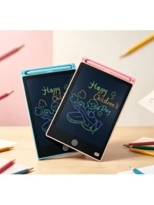 Tablet Tulis LCD dengan Berbagai Pilihan Ukuran, Papan Gambar Elektronik Layar Warna, Bantalan Tulisan Tangan yang Dapat Digunakan Kembali dan Dihapus dengan Kunci Layar, Tanpa Tinta dan Debu, Papan Gambar Tanpa Kertas yang Ramah Mata, Mainan Seni Edukatif Portabel untuk Rumah, Sekolah, dan Perjalanan - beraneka warna - View 5