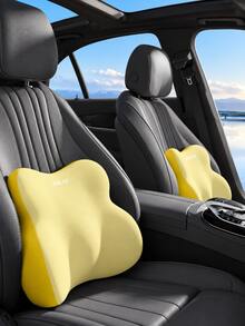 Car Lumbar Support Pillow And Headrest Cushion Set, Ergonomic Waist Back Support With Neck Pillow, Adjustable Car Seat Cushion, Suitable For Driving, Travel, Driver Seat, Passenger Seat And Car Interior - Multicolor - View 3