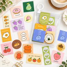 Expression Story Series Adhesive Sticker Pack, Cartoon Food Stickers, Hand-Drawn Fruit Stickers, Cherry Blossom Pink Floral Element Planner Stickers, DIY Decorative Stickers - Multicolor - View 6
