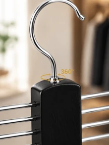 Tie Rack Organizer For Closet, With 20 Rotating Non-Slip Hooks, Multi-Layer Storage Unit, Ideal For Bedroom Clothing And Various Items Organization - Multicolor - View 6