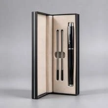 1pc Gift Box Metal Ballpoint Pen, 2 Styles Available (Red / Black Bow), With 2 Refills, Smooth Writing For Business & Office - Multi-color - View 4