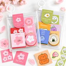 Expression Story Series Adhesive Sticker Pack, Cartoon Food Stickers, Hand-Drawn Fruit Stickers, Cherry Blossom Pink Floral Element Planner Stickers, DIY Decorative Stickers - Multicolor - View 8