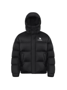 CAMEL CROWN Men's 650 Fill Power Down Jacket, 90% Down 292g Fill Weight, Waterproof Windproof Warm Winter Padded Coat For Cold Weather Outdoor Hiking - Phantom Black - View 9
