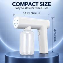 1pc 300ml Electric Nano Spray Gun, USB Rechargeable, 1200mAh Battery Capacity, Humidifier, Air Aromatherapy Machine, Sprayer, Fragrance Diffuser - Mother's Day Gift! - White - View 3