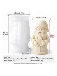 Santa Claus Silicone Mold, Cute Santa Claus Figure Candle Mold, For Wax, Resin, Soap, Holiday Table Decor Handmade Crafts - Christmas Candle Silicone Mold - View 11