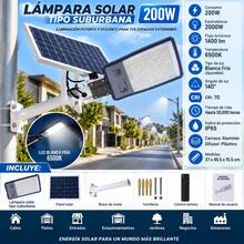 200W Suburban-Style Solar LED Street Light With Solar Panel, Remote Control, And IP65 – 6500K Cool White Light - Star - View 2