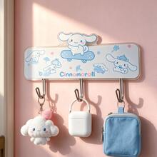 1pc Sanrio Cute Anime Cartoon Door Back Hook Wall Hanging Rack, No Drilling Required, Suitable For Bedroom, Closet, Entryway, Hallway, Storage For Hats, Bags, Backpacks, Towels, Room Decor, Ideal Gift For Mother's Day, Father's Day, Independence Day - Multicolor - View 8