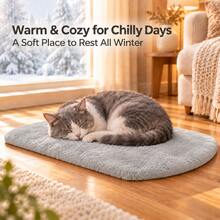 Winter Warm Plush Dog Mat, Dog Bed, Cat Bed, Silky Soft Plush, Anti-Slip Bottom, Indoor Floor Dog Crate Pad, Suitable For Large, Medium, Small Dogs And Cats, Multiple Sizes Available - Grey - View 5