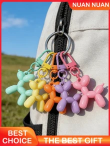 10/5/1pc Cute Candy Color Animal Dog Keychain, Dopamine Resin Dog Bag Charm, Lobster Clasp Key Ring, Party Gift, Cartoon Animal Pendant, Suitable For Bags, Wallets, Pencil Cases (Random Color) - Multi-color - View 2