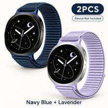 2PCS Nylon Loop Sport Band Compatible With Samsung Galaxy Watch 9/8/8 Classic 40mm/44mm/46mm, Stretchy Elastic Fabric Wristband - 2PCS - View 15