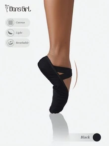 DonsGirl 1 Pair High Elasticity Tight-Fitting Professional Ballet Shoes, Also Suitable For Modern Dance, Classical Dance And Yoga - Black - View 8