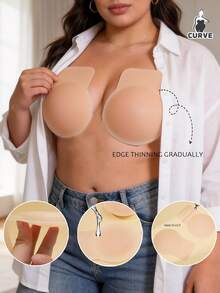 2pcs Invisible Silicone Adhesive Lift-Up Breast Petals, Bra Accessories, Suitable For Summer, Backless Dresses And More - Multi-color - View 1