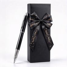 1pc Gift Box Metal Ballpoint Pen, 2 Styles Available (Red / Black Bow), With 2 Refills, Smooth Writing For Business & Office - Multi-color - View 6