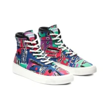 Fear Of God Essentials X Converse Skidgrip FOG Collaboration Durable High-Top Canvas Sneakers Unisex Blue Green Red - Blue - View 3