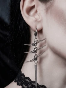 1 Pair Fashionable Punk Hip-Hop Dark Gothic Style Ear Cuffs, Women's Daily Holiday Party Jewelry - Multicolor - View 4