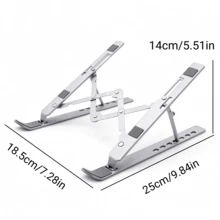 Laptop Stand Laptop Holder Computer Stand Adjustable Aluminum Alloy Folding Portable Laptop Stand Suitable For 10-15.6 Inch Laptop And Tablet Silver - Laptop Stand - View 3