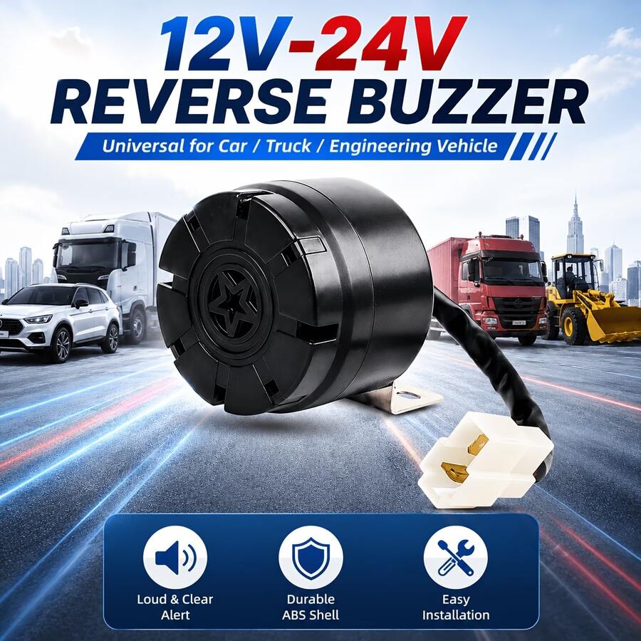 Car Horn Buzzer Forklift Reverse Alarm Horn Universal Reverse Warning Horn Beeping Sound Reverse Alarm Horn Accessories
