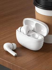 True Wireless Bluetooth Earbuds With Built-In Microphone For Clear Calls, Long Battery Life, Sweat-Resistant Design, Compatible With IOS And Android Devices, Suitable For Fitness, Running And Daily Use - White - View 6