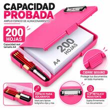 Vmingo A4 Clipboard Storage Clip Folder - Reddish Rose - View 5