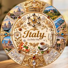 Italy Landmark Collage With Pizza And Coffee Fridge Magnet, A Treasured Travel Memory For All Metal Surfaces Throughout The Home - A - View 6