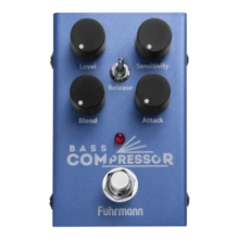 Pedal de efeito para contra baixo profissional Fuhrmann BC10 Bass Compressor - Azul - Visão 9