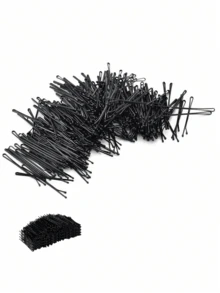 50/100/200pcs Women's Curly Hair Clips, Non-Slip Hair Clips With Storage Box, Suitable For Various Hairstyles, Essential Hair Styling Tool, Random Packaging - Black - View 6