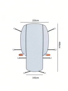 1pc All-Weather Heavy Duty Car Cover - Fits Multiple Car Models (Suitable For Most SUVs And Trucks) - Snow, Hail, Rain And Dust Proof; Winter Car Cover; Windproof Outdoor Car Cover; Men's Gift; Car Accessories; Snow Cover; Windshield Cover; Travel Essential; Graduation Gift - Multicolor - View 7