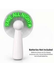 1PC Custom Text LED Message Fan, Personalized Handheld Light Up Fan, Battery Powered Portable Cooling Fan For Corporate Events, Conferences, Trade Shows, Team Parties & Summer Gifts - Multi-color 8 - View 6