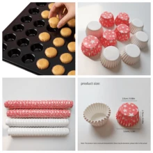 Mini Cake Paper Liners Disposable Muffin Paper Cups Non-Stick Baking Paper Cups Chocolate Candy Small Cake Packaging Paper Pads - View 1