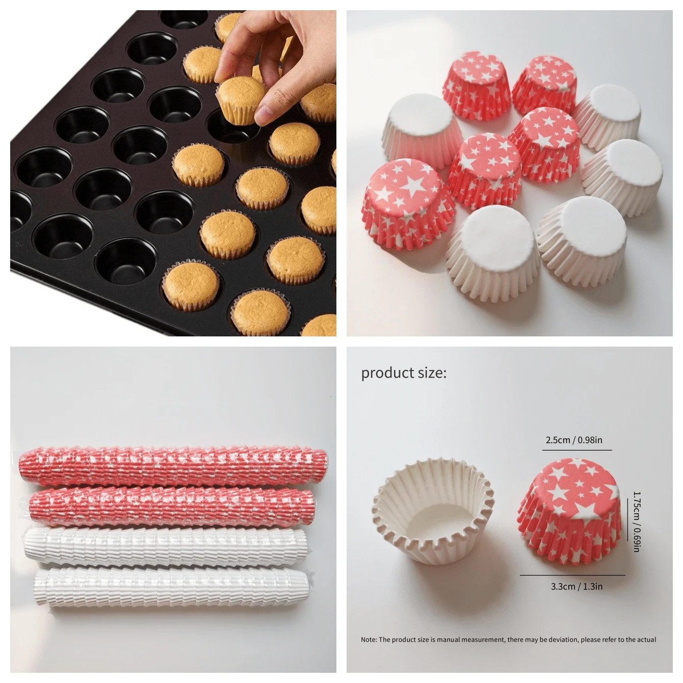 Mini Cake Paper Liners Disposable Muffin Paper Cups Non-Stick Baking Paper Cups Chocolate Candy Small Cake Packaging Paper Pads - View 1
