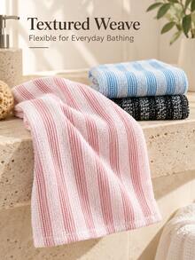 1pc African Style Frosted Mesh Bath Towel Set, Long Bath Sponge, Back Exfoliating Scrub Cloth, Suitable For Cleaning Back Skin During Bathing, Unisex - Multicolor - View 6