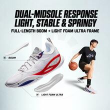 LI-NING WADE DLO 2 男款輕量高回彈戶外籃球鞋 ABPW013 - 白色 - 查看 1