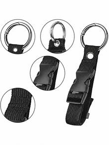Adjustable Luggage Strap With Quick-Release Buckle, Portable Jacket Hook, Unisex, Practical Backpack Jacket Clip, Suitable For Beach, Seaside, Camping, Hiking, Travel, Practical Bag Accessory, Essential Back-To-School Travel Accessory - Multicolor - View 8