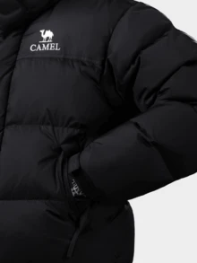 CAMEL CROWN Men's 650 Fill Power Down Jacket, 90% Down 292g Fill Weight, Waterproof Windproof Warm Winter Padded Coat For Cold Weather Outdoor Hiking - Phantom Black - View 7