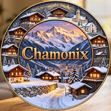 Chamonix Mountain Valley And Snowy Chalets Fridge Magnet, A Cozy Winter Travel Memory For All Metal Surfaces Throughout The Home - A - View 6