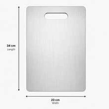 Stainless Steel Cutting Board, Double-Sided Stainless Steel Cutting Board, Suitable For Kitchen Cutting Meat, Vegetables And Fruits, Easy To Clean; - 1PC - View 12