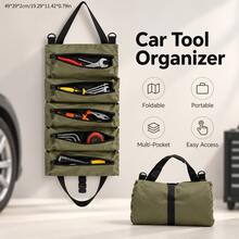 Heavy-Duty Canvas Tool Bag – Multi-Function Portable Roll-Up Organizer For Woodworking, Electricians & Repair – Durable Storage Pouch For Car & Workshop – Compact Spacious Design With Reinforced Stitching & Comfortable Handle - A - View 5