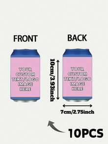 Custom Can Cooler, Personalized Photo Cup Sleeve, Double-Sided Custom Drink Holder, Custom Picture & Text Koozie, Personalized Beverage Holder, Reusable Can Insulator, Party Favor, Birthday Gift - Multicolor 2 - View 19