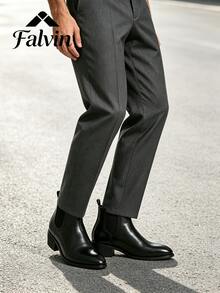 Sepatu Bot Chelsea Formal Pria, Ujung Lancip, Hak Blok, Resleting Samping, Cocok untuk Pemakaian Sehari-hari, Bisnis, Pesta, dan Acara Formal untuk Semua Musim, Modis, Pesta Pernikahan, dan Acara Formal. - Hitam - View 7