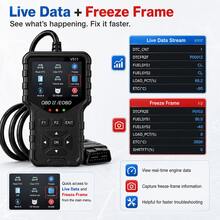 V511 Professional OBD2 Scanner, Car Diagnostic Code Reader, Supports All OBDII Modes, 40,000+ DTC Library, Real-Time Data Graph, Battery Startup Test, SMOG Inspection And I/M Readiness Status - V511 - View 2