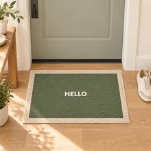 1pc, Simple "Hello" Velvet Welcome Door Mat (Warm Reminder: This Product Is Made Of High-Quality Velvet, Which Is More Skin-Friendly And Softer Than Crystal Velvet. - Multicolor - View 9