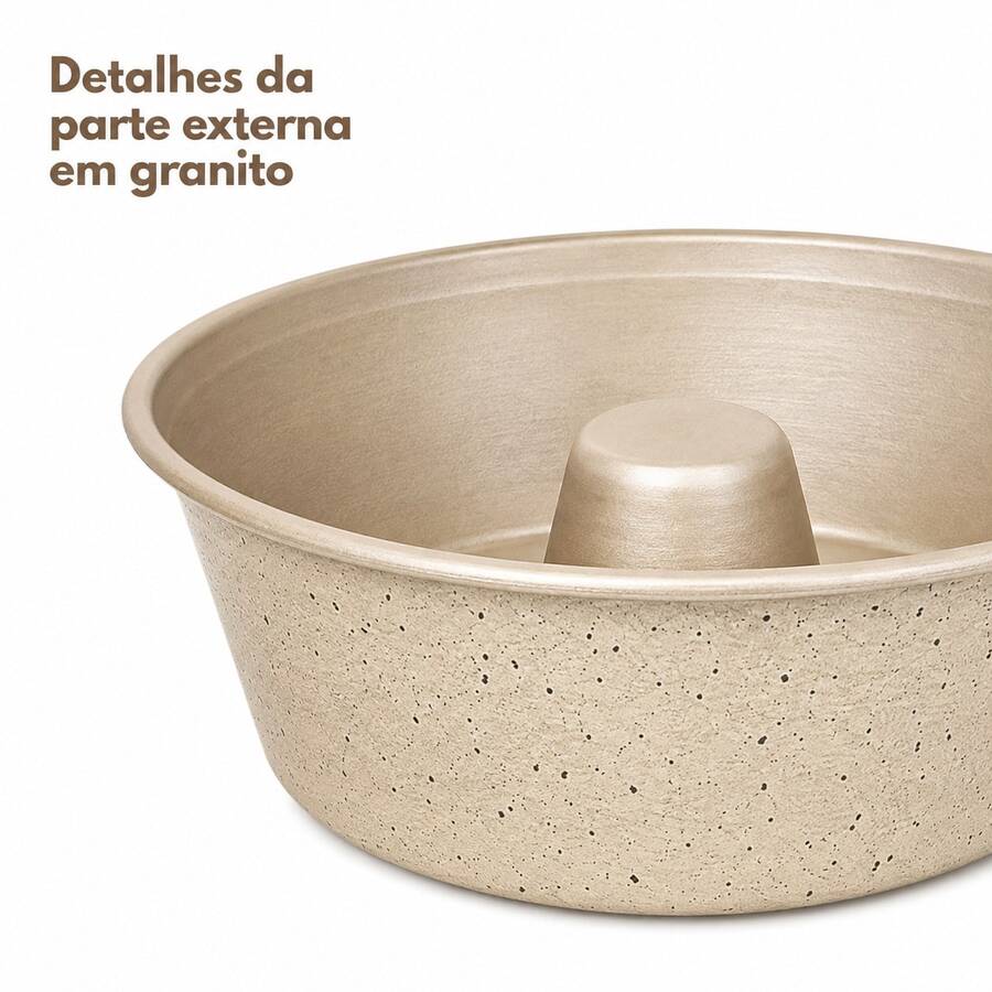 Forma Assadeira Redonda 20cm com Canudo – Bolo e Pudim