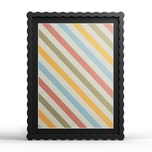 1pc Wavy Multicolor Photo Frame (Red, Yellow, Blue, Green, White, Black, Pink, Purple, Grass Green), Fashionable And Versatile Home And Office Decor - Suitable For Desktop And Wall Display, Perfect Housewarming Gift (Photo Not Included) - Multicolor - View 68