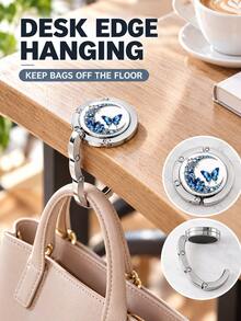 2PS Creative Portable Foldable Tabletop Bag Hook - Cute Cartoon Animal Design Decorative Hooks For Hanging Purses Backpacks Grocery Totes On Tables, Space-Saving Organizer For Home Kitchen Office Restaurant Closet Entryway, Sturdy Non-Slip - Multicolor - View 6