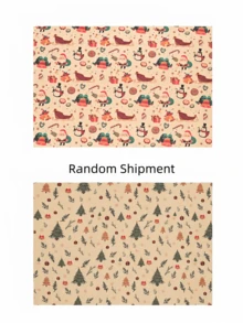 4 Sheets Vintage Christmas Wrapping Paper, Santa Claus Reindeer Tree Pattern, Holiday Gift Wrapping Paper, Suitable For Gift Boxes And Party Decorations - Multicolor - View 8